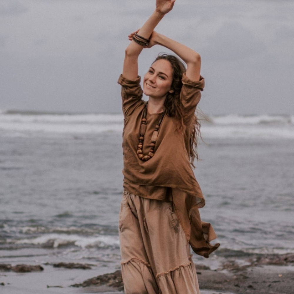 *NEW* AYASacredWear Loose Boho Blouse Organic Cotton Tunic